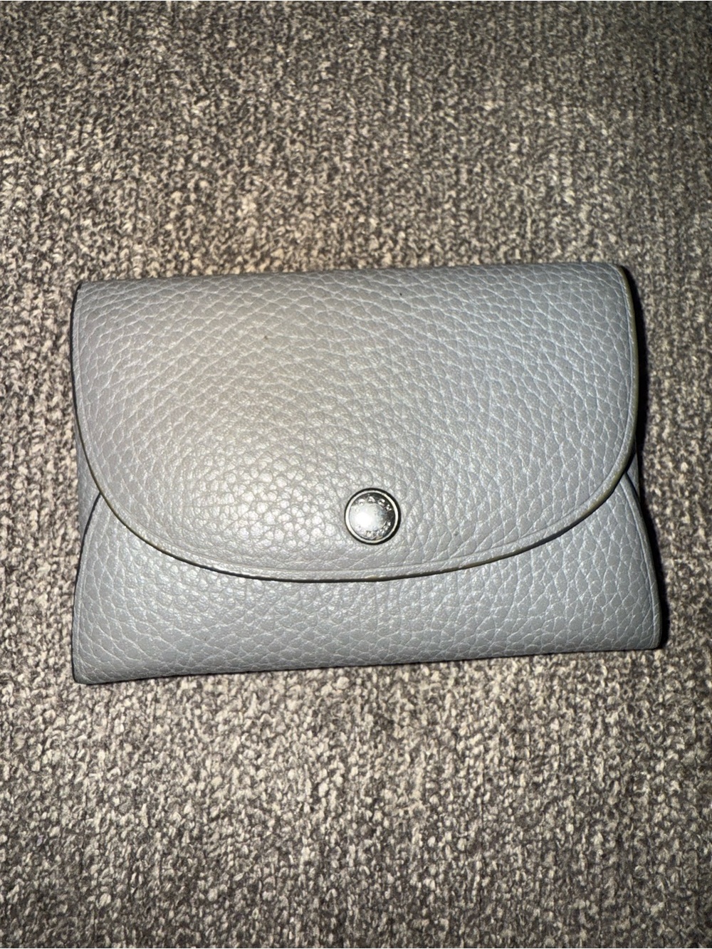 Coach Card Wallet Used Gray Silver